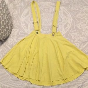 Blackmilk Yellow Suspender Skater Skirt